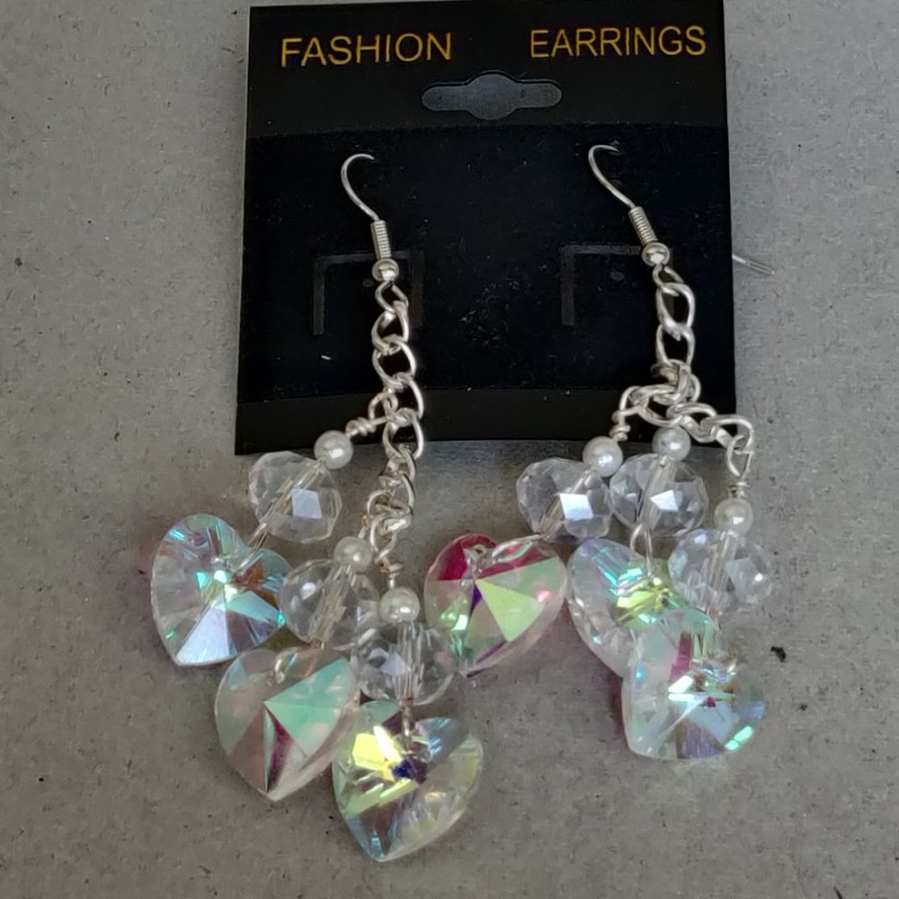 GLASS CHARM EARRINGS